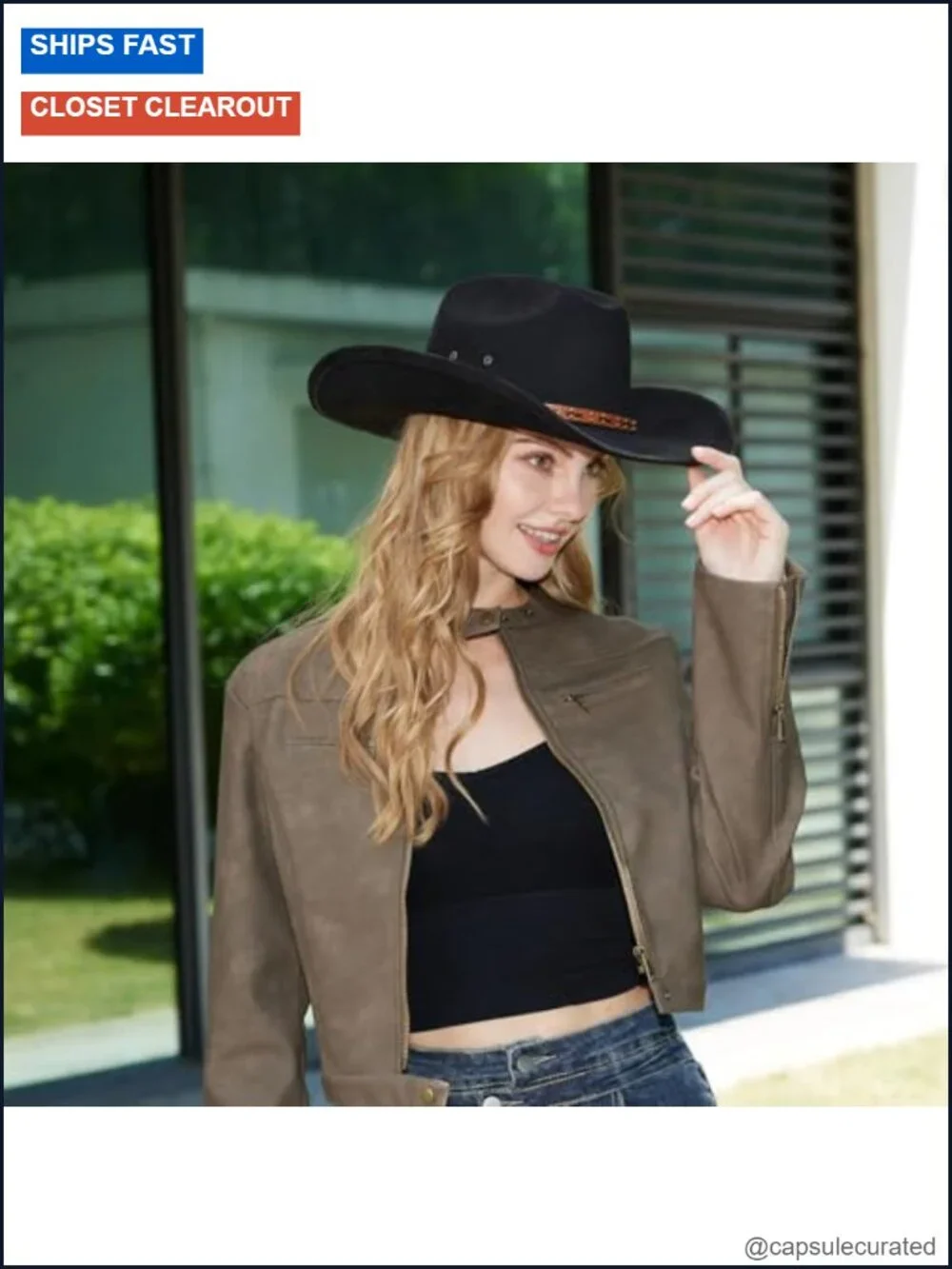 Cattleman Wide Brim Cowboy Hat for Men and Women - Western Cowgirl Hat with